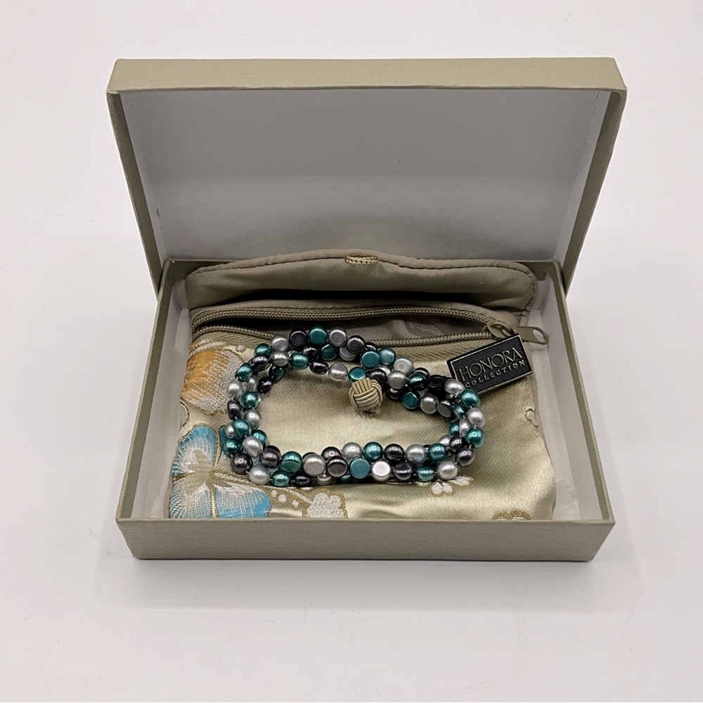 NWT Honora Multicolor Freshwater Pearl Stretch Bracelets, Set of 3